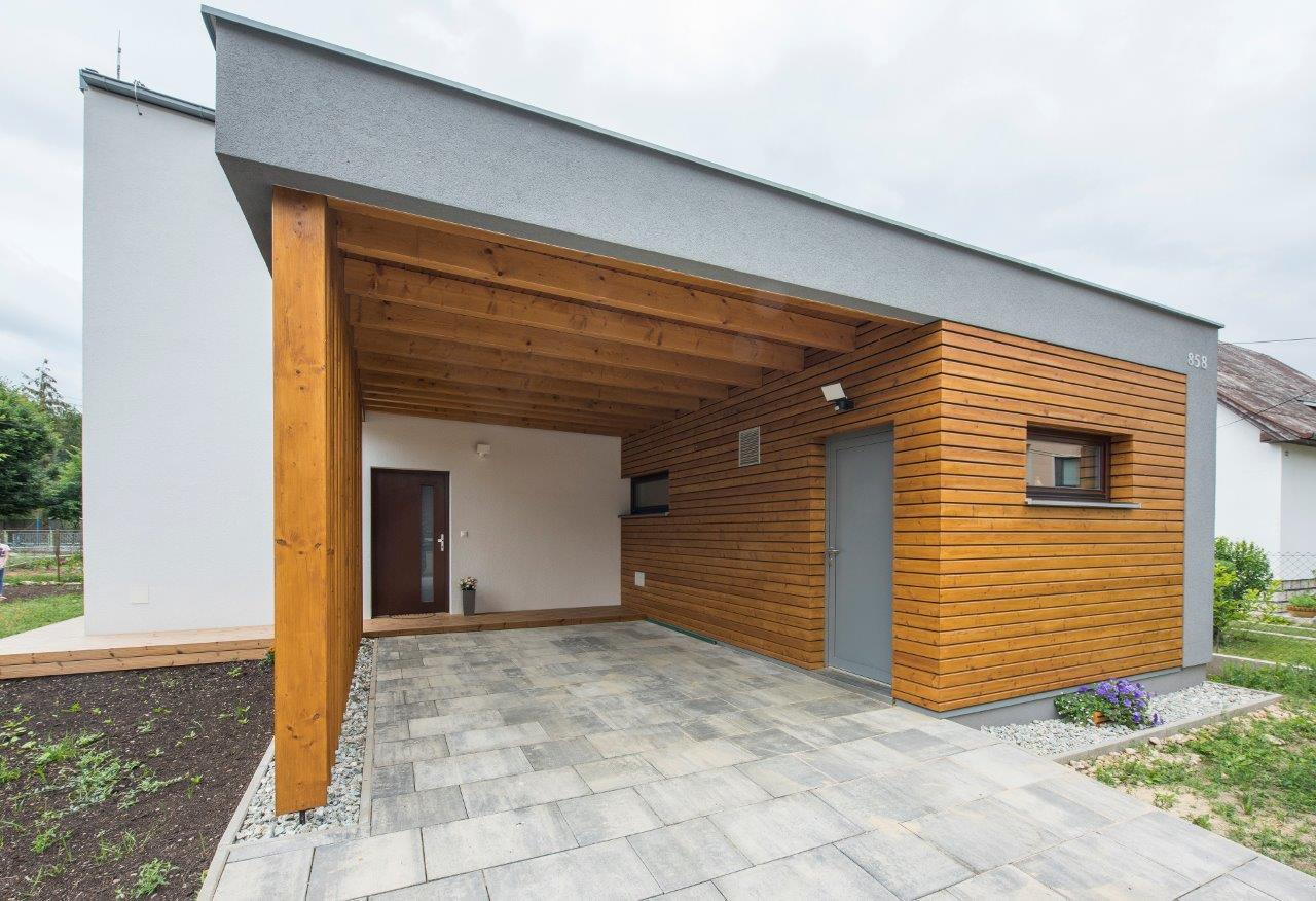 Moderná drevostavba v dedinke s krásnou panorámou